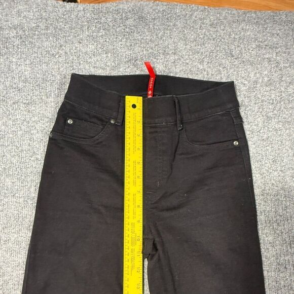 Spanx Flare Jeans Womens Small Black 28x33 Pull On Bootcut - Picture 3 of 10